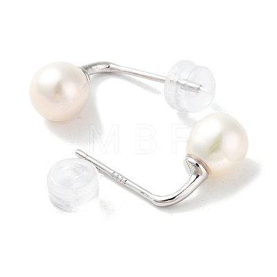 Natural Pearl Stud Earrings for Women EJEW-C083-03P-1