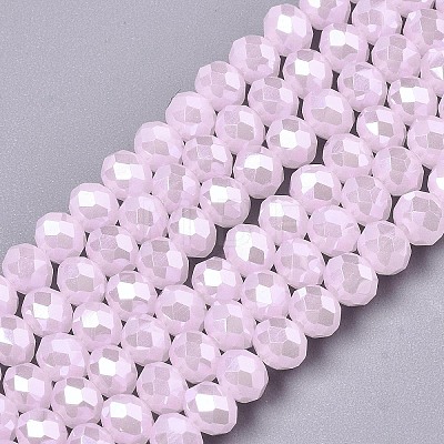 Electroplate Glass Beads Strands X-EGLA-A034-J4mm-A03-1