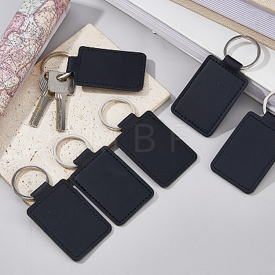 16Pcs Rectangle PU Leather Keychains KEYC-DC0001-45A-1