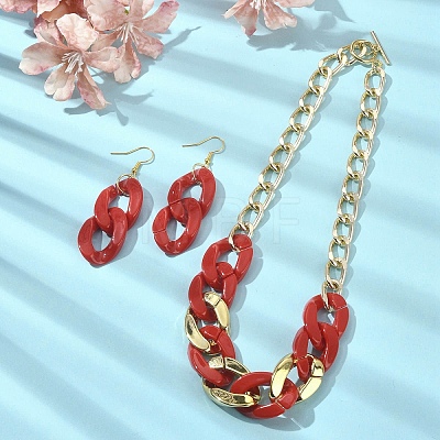 Acrylic Chains Jewelry Set SJEW-JS01288-01-1