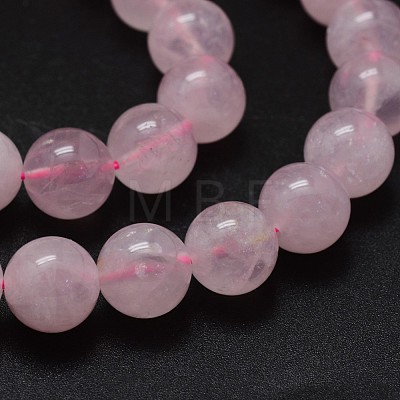 Natural Madagascar Rose Quartz Beads Strands G-K285-33-10mm-02-1