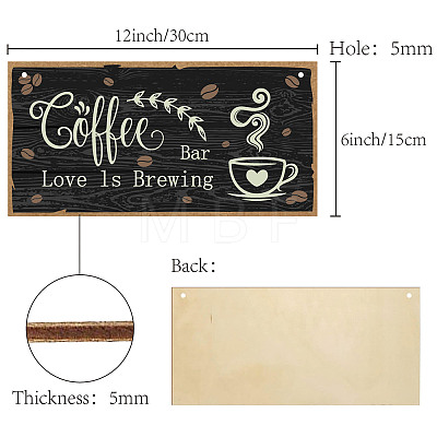 Printed Wood Hanging Wall Decorations WOOD-WH0115-13Q-1