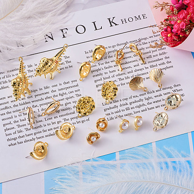 Alloy Stud Earring Findings PALLOY-TA0002-12LG-1