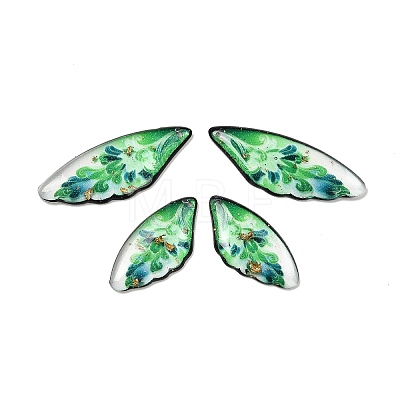 4Pcs 4 Styles Transparent Epoxy Resin Pendants RESI-B032-02B-1