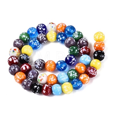 Handmade Lampwork Beads Strands LAMP-N037-07B-1
