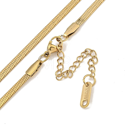 Ion Plating(IP) 201 Stainless Steel Snake Chain Necklaces for Women and Men NJEW-F322-05G-1