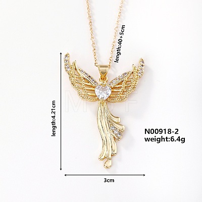 Fashionable and Elegant Butterfly Brass Pendant Necklaces QH8732-1-1