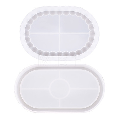 2Pcs 2 Styles DIY Tray Silicone Molds DIY-TA0010-45-1