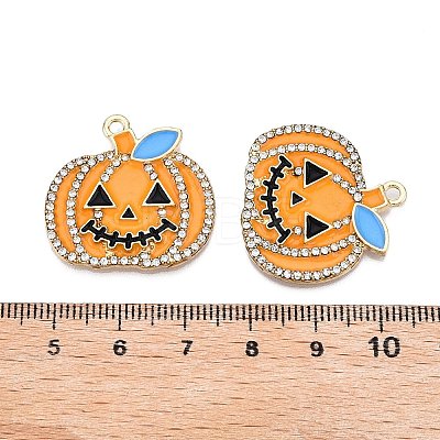 Halloween Theme Rack Plating Alloy Enamel Pendants ENAM-T021-02KCG-RS-1