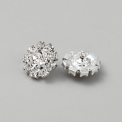 Brass Rhinestone Shank Buttons DIY-WH0320-76B-1-1