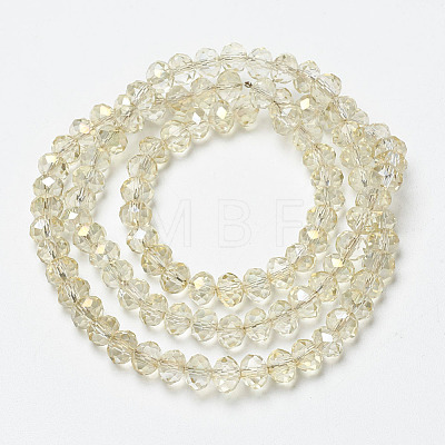 Electroplate Transparent Glass Beads Strands EGLA-A034-T2mm-H03-1