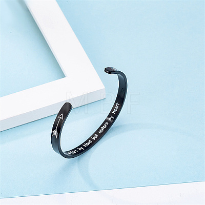 Stainless Steel Cuff Bangle for Women CR8784-3-1
