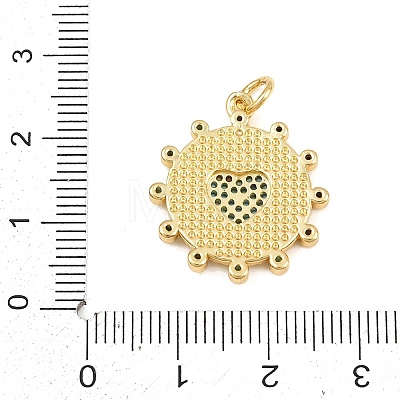 Brass Micro Pave Sky Blue Cubic Zirconia Pendants CU-CBA4A93-02C-G-1
