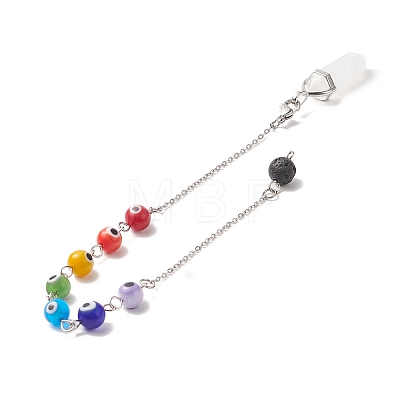 Bullet & Round Gemstone Dowsing Pendulums PALLOY-JF02034-02-1