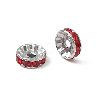 304 Stainless Steel Rhinestone Spacer Beads RB-CBA18B7-01P-02-1