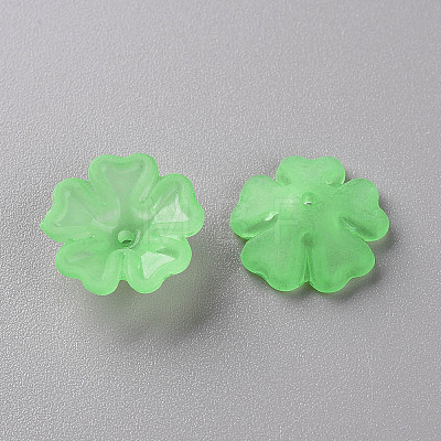 Transparent Frosted Acrylic Bead Caps X-MACR-S371-04A-733-1