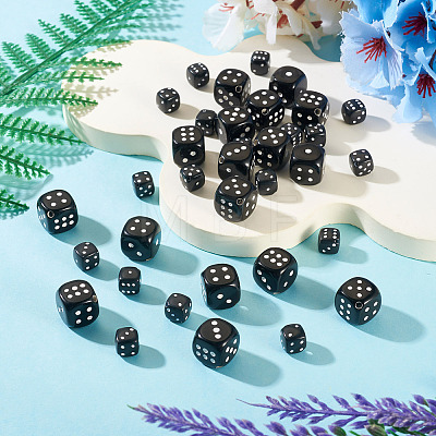 40Pcs 2 Styles Acrylic Beads OACR-TADJ0001-18-1
