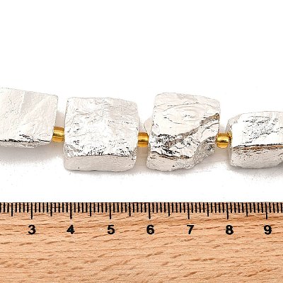 Electroplated Natural Pyrite Beads Strands G-F800-A02-1