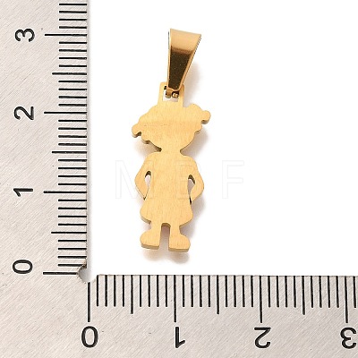 PVD Vacuum Plating 304 Stainless Steel Enamel Pendants STAS-U035-39G-01-1