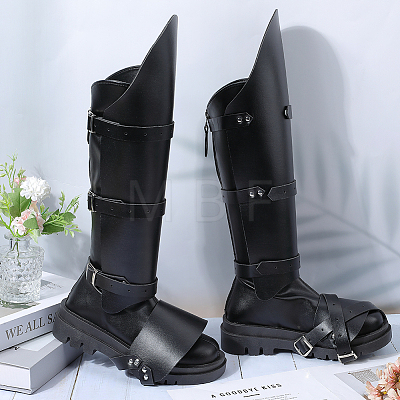 Imitation Leather Boot Cover AJEW-WH20003-14B-1