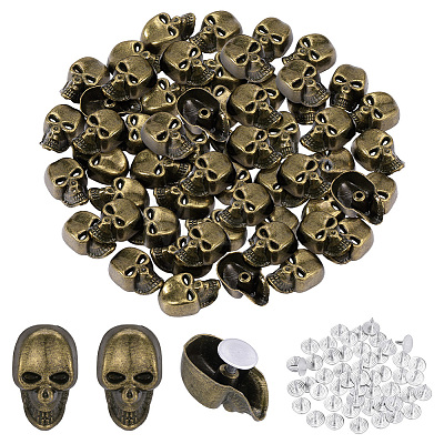 50Pcs Skull Alloy Rivets FIND-PH0062-01A-1