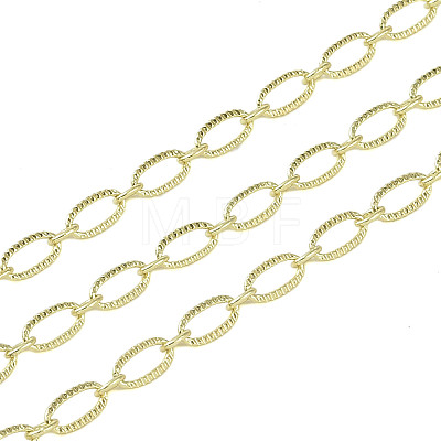Rack Plating Brass Link Chains AJEW-Q150-06G-03-1
