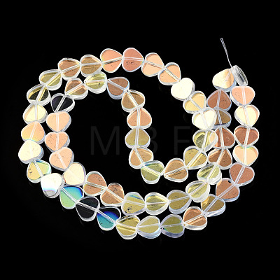 Transparent Electroplate Glass Beads Strands EGLA-N006-080-A02-1