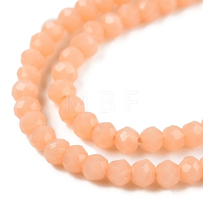 Opaque Solid Color Glass Beads Strands EGLA-T021-02J-1