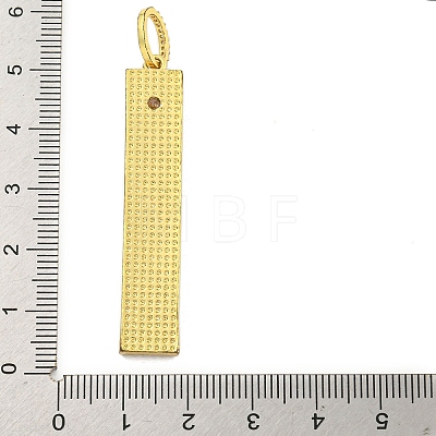 Real 18K Gold Plated Brass Micro Pave Cubic Zirconia Pendants KK-R159-07D-G-1