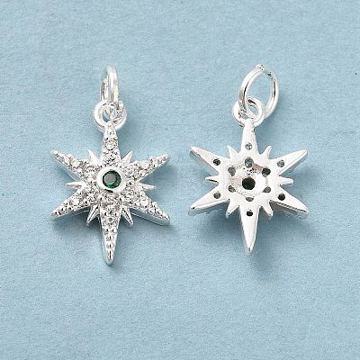 Rack Plating Brass Micro Pave Cubic Zirconia Pendants LS-KK-E081-10S-1