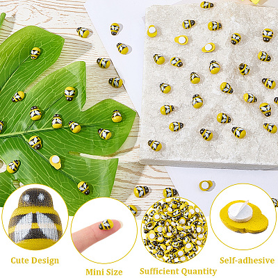 60Pcs Self-adhesion Maple Wood Cabochons WOOD-CP0001-21A-1