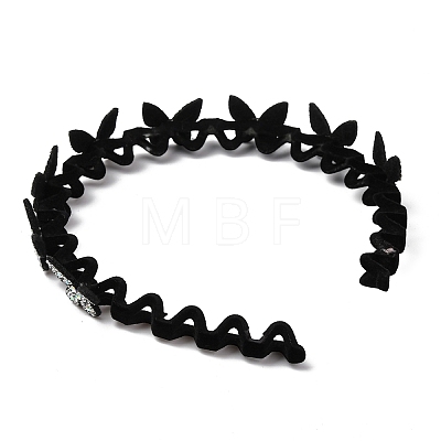 Plastic Rhinestone Hair Bands OHAR-B007-04A-1