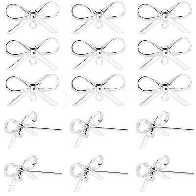 20Pcs Brass Stud Earring Findings KK-SC0008-01S-1