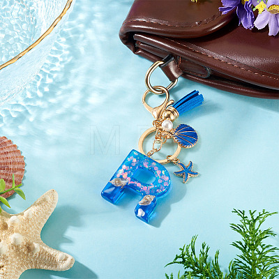 Star Resin & Shell Keychains KEYC-TAC00087-01R-1