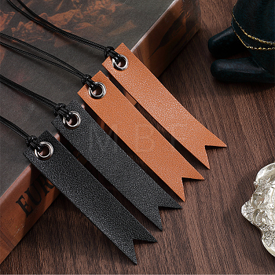 CRASPIRE 8Pcs 2 Colors Leather Bookmarks AJEW-CP0007-57-1