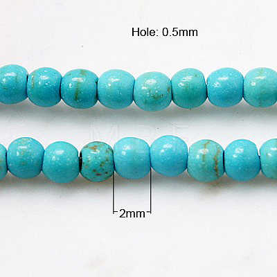 Synthetic Turquoise Beads Strands X-G-H1564-2mm-2-1