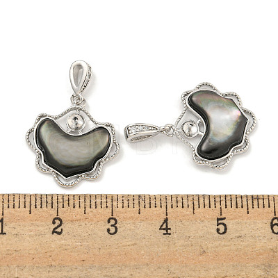 Natural Black Lip Shell Pendants KK-S386-17P-02-1