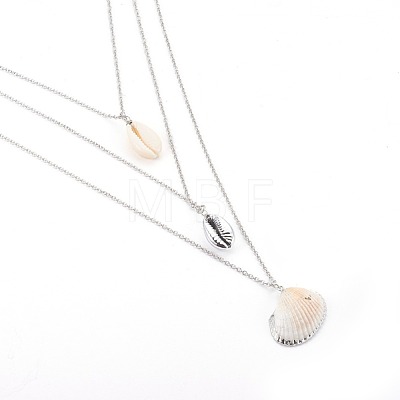 316 Surgical Stainless Steel Tiered Necklaces NJEW-JN02298-1