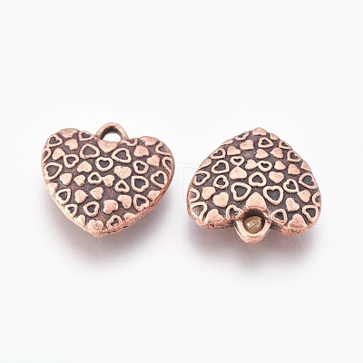 Alloy Heart Pendants PALLOY-E415-06R-NF-1