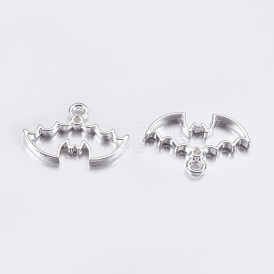 Alloy Open Back Bezel Pendants PALLOY-L203-06S-1