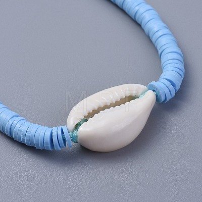 Handmade Polymer Clay Heishi Beads Braided Bracelets BJEW-JB04318-04-1