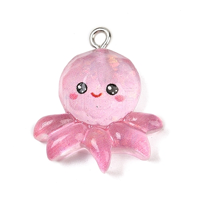 Ocean Theme Transparent Resin Pendants RESI-I351-03P-06-1