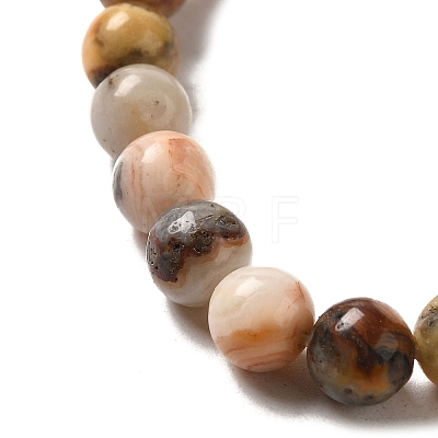 Natural Crazy Agate Round Bead Strands X-G-M272-03-6mm-1