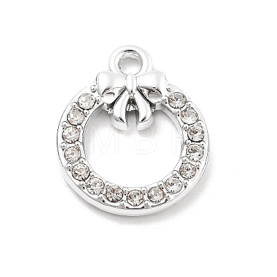 Alloy Rhinestone Pendants FIND-U026-20P-1