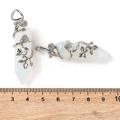 Opalite Double Terminal Pointed Pendants G-C144-03P-12-1