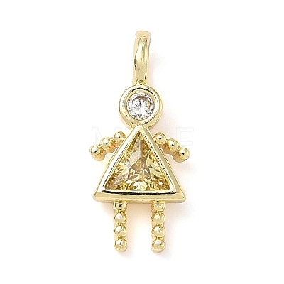 Brass Micro Pave Cubic Zirconia Pendants ZIRC-I356-17G-B07-1