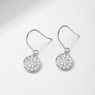 925 Sterling Silver Pave Moissanite Dangle Earrings for Women ZF9652-1
