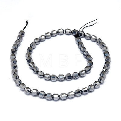 Natural Terahertz Stone Beads Strands G-O201C-03-1