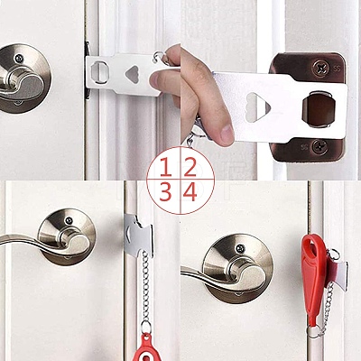 Portable Door Lock AJEW-GF0001-63-1