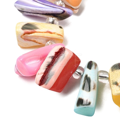 Dyed Natural Trochid Shell/Trochus Shell Beads Strands BSHE-A002-03B-1